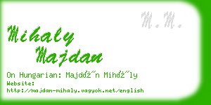 mihaly majdan business card